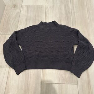 Hollister Gray Mock Neck Knit Sweater